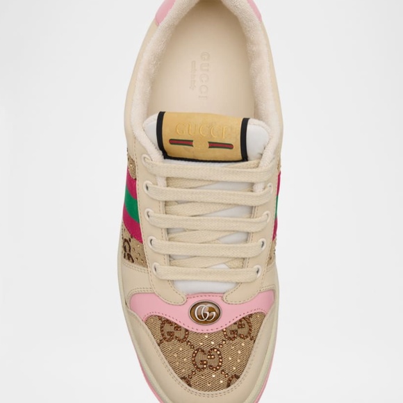 GUCCI Screener GG Canvas Crystal Sneakers - Picture 4 of 10